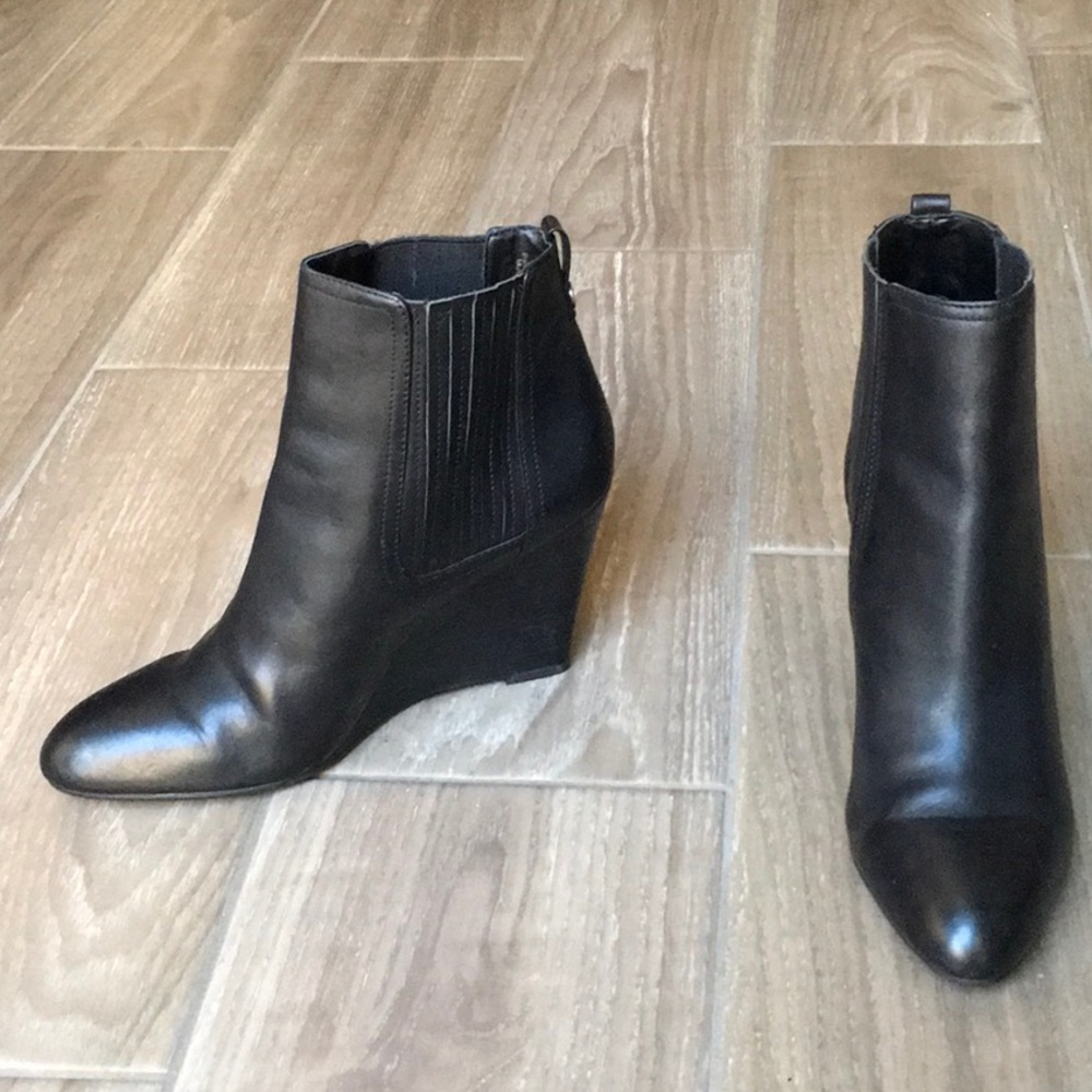 💯 Genuine Leather Sam Edelman Wedge Booties
